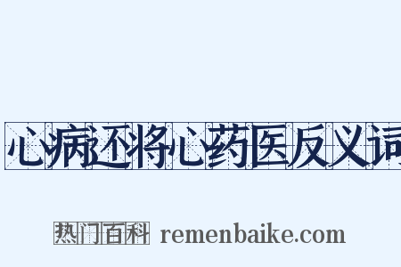 心病还将心药医反义词是什么意思的图片